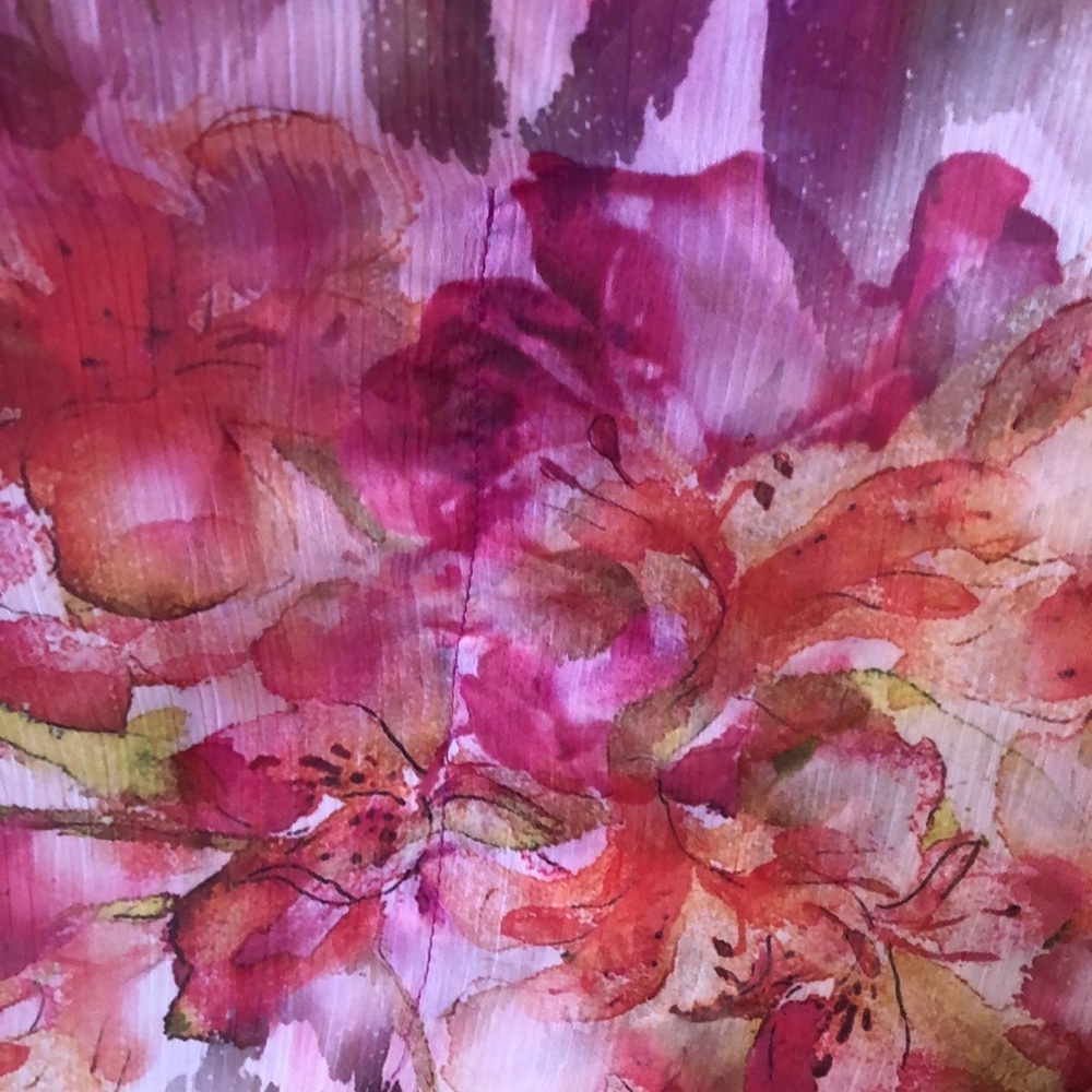 BECCA Flutter Sleeve Floral Semi Sheer Swim Cover up Women’s size XS/S New - Picture 11 of 17